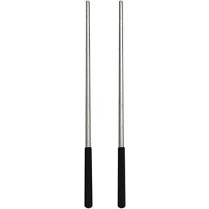 2 PCS Winding Rods D 1/2" x L 16.75" Inch with Black Random Antiskid Handle, Used for Garage Door Torsion Spring, Silver, YHSPR-2