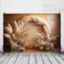 Boho Floral Pampas Kid Birthday Party Wedding Background Pregnant Portrait Decor Photo Backdrop Studio Photography(9x6FT)