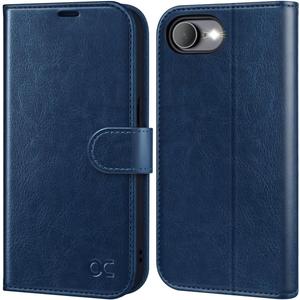 OCASE Compatible with iPhone 17e Case/iPhone 16e Wallet Case, PU Leather Flip Folio with Card Holders RFID Blocking Kickstand [Shockproof TPU Inner Shell] Phone Cover 6.1 Inch 2025, Blue