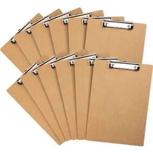 Clipboards, 12 Pack Clipboards for Classroom, A4 Standard Size 12.5 x 9 Inch with Low Profile Clip