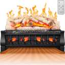Electric Fireplace Insert Log Heater 21 Inches, 5 Flame Brightness, Multiple Flicker Speed, 750w/1500w Heating, Remote Control, Auto Shut Off