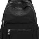 Mini Backpack Purse for Women,Small Nylon backpacks for Ladies Backpacks Women Anti Theft Travel Bag (Black)