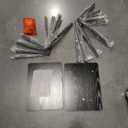 C-Shaped End Tables, Sofa TV Trays Set of 2, Small Couch Side Table for Living Room, Bedroom, Bedside ET-X-BK2