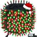 Connectable 240LED 88Ft 13Modes Christmas String Lights Indoor Outdoor | Extendable Green Wire Red & Green Christmas Tree Lights with Timer | Twinkle Fairy Light Plug in for Xmas Tree(Red & Green)