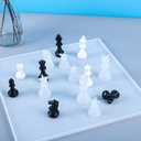 RESINWORLD Chess Set - Large 12 Inch Checkers Board Mold & Full Size 3D Silicone Chess Piece Mold for Epoxy Resin