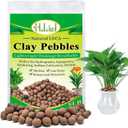 Halatool 8LB Clay Pebbles for Plants 4mm-16mm Lightweight Hydroton Leca Balls for Indoor Potted Plants Hydroponics Gardening Orchids Drainage Decoration Aquaponics