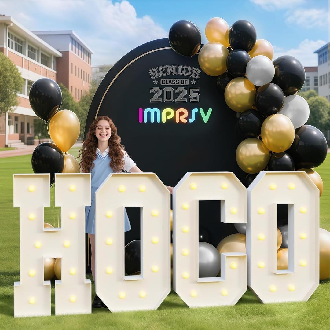 4FT HOCO Marquee Letters for 2026 Homecoming Decor, HOCO Light Up Letters