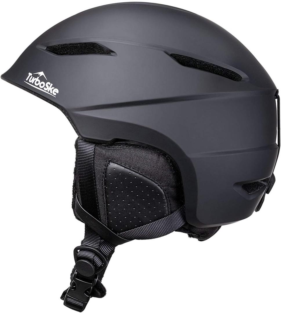 Ski Helmet - Audio Compatible and Lightweight, ASTM Standard for Men, Women and Youth (L (59-63cm / 23.25"-24.75"), Matte Black)
