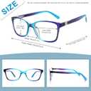 4 Pack Progressive Multifocus Reading Glasses for Women Men Spring Hinge Blue Light Blocking Readers
