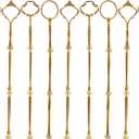 Tosnail 9 Sets 3 Tier Cupcake Stand Fittings, Cake Stand Hardware, Dessert Serving Trays Support Rod, Tiered Resin Plates, Crafts Making and Decoration - Gold