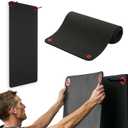 SPRI Hanging Exercise Mat, Fitness & Yoga Mat for Group Fitness Classes, Commercial Grade Quality with Reinforced Holes (56" L x 23" W x 5/8" (Black))