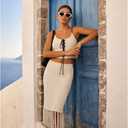 Strappy Flat Sandals for Women Comfortable Open Round Toe Sandals Dressy Beach Thong Flip Flop Slides