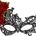 Women Rose Flower Lace Masquerade Mask Cosplay Party Supply Festival.(F54)
