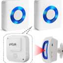 EverNary Caregiver Pager Indoor Motion Sensor Alarm Room Bed Alarms and Fall Prevention for Elderly Dementia Patients/Mailbox Alert Device for Home (2 Pager+1 Sensor)