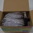 Christmas Icicle Lights Indoor Outdoor Decorations 32.8ft 100 LED Cool White Icicle String Lights Hanging for Winter Xmas Holiday Garden Decor