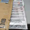 keny 29"-42.5" Baby Gate for Stairs, Auto Close Safety Dog Gate, Pressure Mounted Easy Walk Through Pet Gate for Doorways, Durable Stair Gate, 30" Tall, White