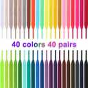 BQTQ 40 Pairs Colored Shoe laces Flat Shoelaces Multipack Shoestrings for Sneakers Skates Sport Shoes Boots (40 Colors) (Pink)