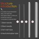 600pcs Fiber Optic Heat Shrink tubing Long 60mm Fiber Optic Cable Protective Tube Double Steel Needle 304 Stainless Steel PE Transparent Bare Fiber Fusion tubing hot melt tubing Fiber Splice Sleeves