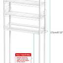 Hodonas Over The Toilet Storage, Adjustable Bathroom Organizer Shelves Space Saver Over Toilet, Sturdy 4 Tier Above Toilet Storage Rack, Freestanding Over-The-Toilet Storage Shelf, White
