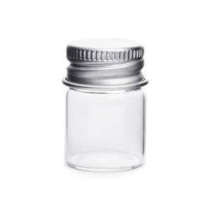 30PCS 5ML Tiny Jars Mini Cute Clear Glass Bottles Vials Message Bottle Empty Sample Storage Containers with Aluminum Screw Caps for Samples or Art Crafts 22mm x 30mm