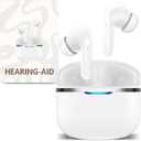 OTC Hearing Aids,Featuring Noise Cancelling, Volume Control, and Rechargeable Functionality with Portable Charging Case - Experience Clearer Sound with Advanced Hearing Aids for Seniors (White)