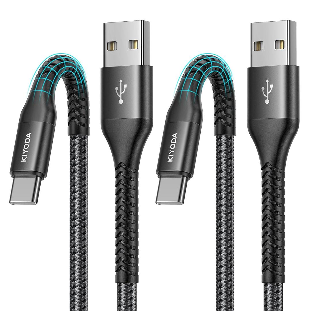 USB to USB C Cable 3A Fast Charging [2Pack 6FT], USB A to USB C Cable for CarPlay, Super Durable USB Type C iPhone Charger USBC Cord for iPhone 17/16/15/Pro Max, Samsung Galaxy S26 and More-Upgraded
