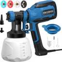Paint Sprayer, HVLP Spray Gun with Cleaning & Blowing Joints, 4 Nozzle Sizes & 3 Spray Patterns, Easy to Clean, for Furniture, Cabinets, Decks, Walls, Doors, DIY Projects, etc.