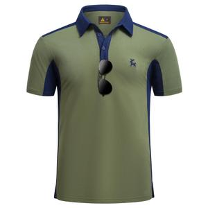 Ceoutdoor Mens Polo Shirts Short Sleeve Casual Golf Shirts Athletic Performance Collar Tactical Polo Shirt with Pocket A-Army Green (Green, L)