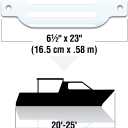 SEACHOICE Twin Eye Ribbed Fender Kit 6-1/2" x 23" 79271 White