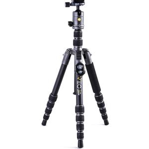 Vanguard VEO3GO235AB Compact Aluminum Travel Tripod with Ball Head, Monopod Option, Smart Phone Holder and Bluetooth Remote