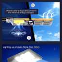 Gefolly SL-2000W Solar Street Lights Outdoor, 200000LM Commercial Parking Lot Light, 6500K Dusk to Dawn IP67 Security Flood Lights Motion Sensor Led Lamp for Basketball Court, Road, Yard, XXS-2000