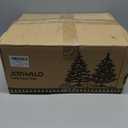 Joyhalo 3ft Flocked Table Top Small Christmas Trees Prelit with 50 Warm White Lights 155 Branches, Tiny Artificial Xmas Trees for Outdoor Porch Indoor Home Office