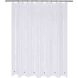 Mrs Awesome 70x70 Shower Curtain Liner with 6 Magnets PEVA 8G Thick & Heavy Duty Plastic Shower Curtain for Bathroom, Waterproof,70 x 70 inches, Clear