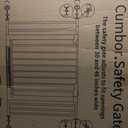 Cumbor 29.7-46" Baby Gate for Stairs, Mom's Choice Awards Winner-Auto Close Dog Gate for the House, Easy Install Pressure Mounted Pet Gates for Doorways, Easy Walk Thru Wide Safety Gate for Dog, Brown