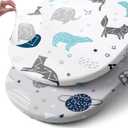 Stretch Fitted Bassinet Sheet Set BROLEX 2 Pack Cradle Sheets for Bassinet Pad/Mattress,Unisex Boys Girls,Ultra Soft,Space Planet