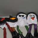 4 Pack Light Up Hanging Ghosts Halloween Decorations Outdoor, Glowing Ghosts with Witch Hats LED Halloween Ghost Lights for Yard Tree Porch Window Indoor Outdoor Party Decor