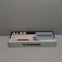 YUNZII AL66 Wireless Mechanical Keyboard,Full Aluminum CNC,65% Knob Control,Bluetooth/2.4G/Wired,Hot Swappable Pre-lubed Switches,Gasket Mounted RGB for Win/Mac(Milk Switch, Silver)