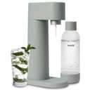 Woody Sparkling Water Maker - Silent Carbonated Water Machine Made of Renewable Wood Composite and 1L Water Bottle - Without CO2 Cylinder - Seltzer Maker Machine - Colour Sage Green