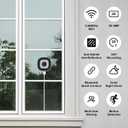 Window Camera, 5/2.4Ghz WiFi Cameras for Home Security, Human Detection, 24/7 Recording, Two-Way Audio, Compatible with Alexa/Google Home(1 Camera)