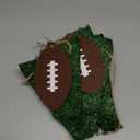 Janinka 11.5ft Football Party Decorations Artificial Grass Football Banner Felt Pennant Hanging Garland Fake Turf Triangle Flag Bunting for Sports Theme Birthday Tailgate Party Game Day Supplies