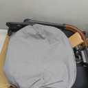 UPPAbaby Minu V3 Travel Stroller - Lightweight + Compact Design - One-Hand Fold + Unfold - from Birth + Overhead Compatible - Greyson (Charcoal Mlange/Carbon Frame/Saddle Leather)