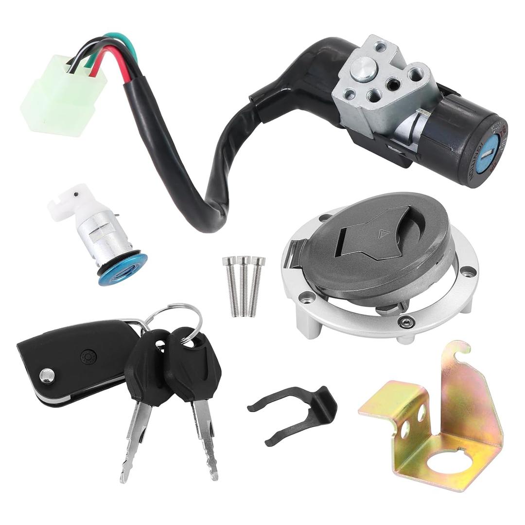 Tektall Ignition Switch Fuel Gas Cap Key Lock Set 35010-K26-B03 Compatible with Honda Grom MSX125 M2 & M3 35010-K26-B02