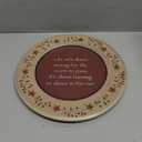 CVHOMEDECO. Primitive Vintage Dance in the Rain Wood Decorative Plate Display Wooden Plate Home Dcor Art, 9-3/4 Inch