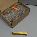 Redunest Cabinet Pulls Gold Cabinet Handles Square Drawer Pulls, 30 Pack 3-3/4 Inch Stainless Steel Kitchen Door Cupboard Cabinet Handles, Drawer Hardware Handles, 96mm Hole Centers