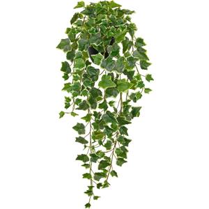 Hollyone Artificial Hanging Plants Potted 31.4" Fake Ivy Vine Faux Ivy Leaves Hanging Greenery Plant in Black Pot for Home Indoor Wall House Room Patio Shelf Office Decor