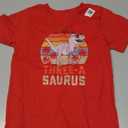 Three a Saurus Birthday T Rex 3 Year Old Dino 3rd Dinosaur T-Shirt, Red, Kids 4