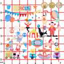 Carnival Circus Fondant Silicone Molds Amusement Park for Baby Shower Birthday Cake Decoration, Cupcake Topper, Chocolate, Epoxy Resin, Polymer Clay 32-cavity