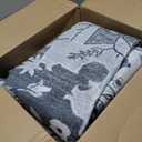 8 x 10 Area Rugs for Living Room, Machine Washable Area Rugs Boho Faux Wool Low Pile Area Rug for Bedroom, Floral Medallion Vintage Rugs with Non-Slip Rubber, Kid & Pet Friendly, Grey White