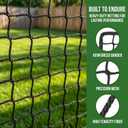 Baseball Softball Backstop Nets,Sports Net with 33ft Rope or Steel Hanging Kit, Nylon Nets Also for Basketball Soccer Lacrosse Hockey