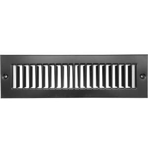 HVAC Premium 4" x 12" [Duct Opening] Toe Kick Vent Grille - HVAC Register Cover [Outer Dimensions: 5.5 X 13.5] - Black